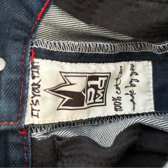 Used PIMP Men’s Medium Blue Wide Leg Relaxed Jeans in Size 32 - Picture 7 of 14